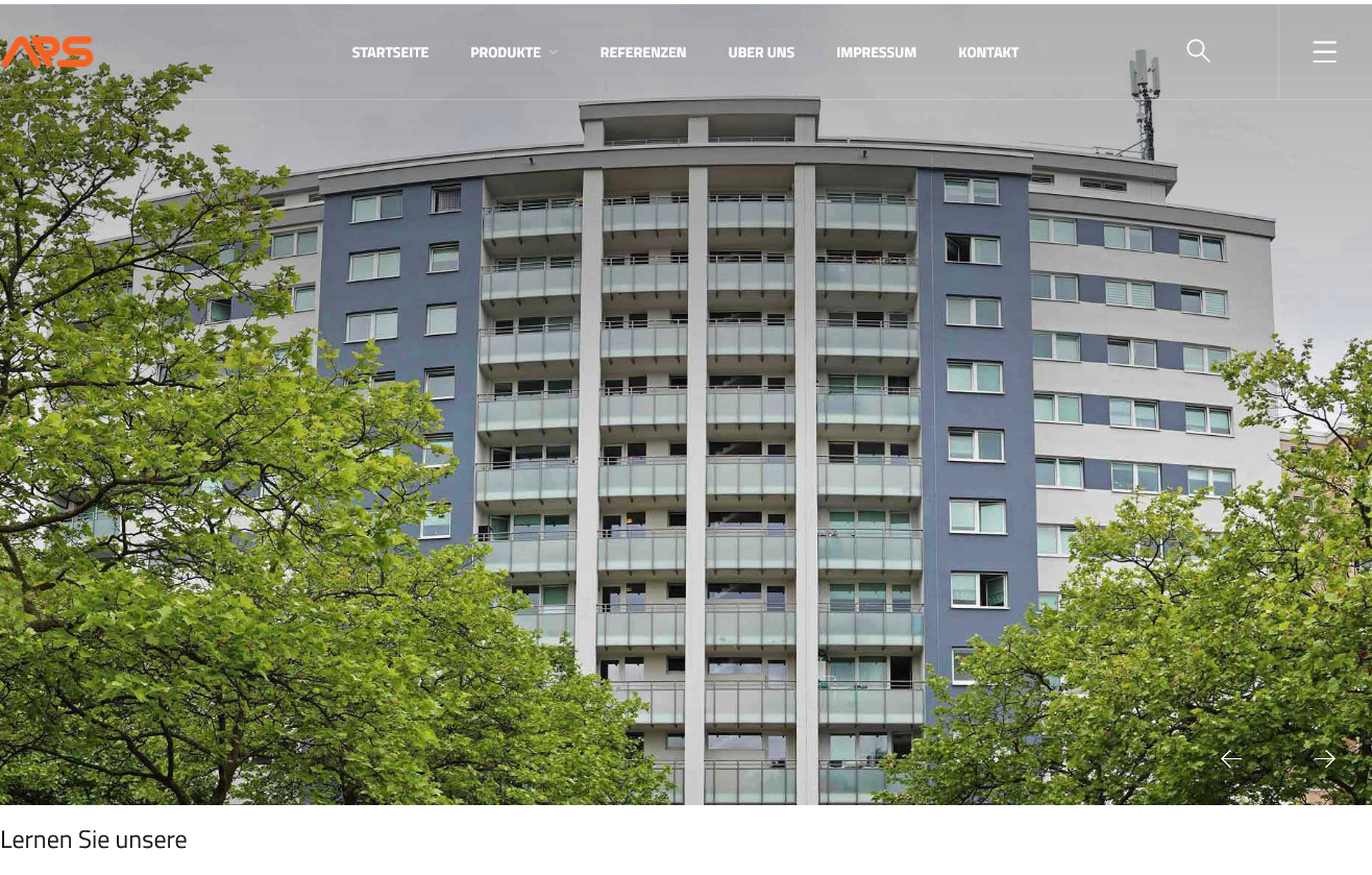Screenshot portala Apsfassaden.de — WordPress sajt koji smo izradili 2023. godine i održavamo